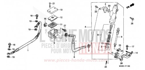MAITRE-CYLINDRE FREIN AR. CYLINDRE XL650VY de 2000